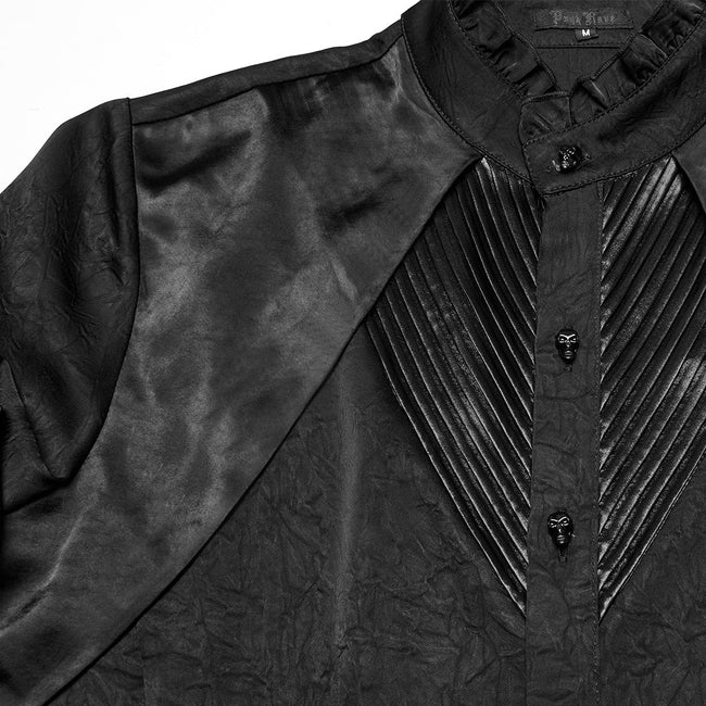 Goth mystery pleated shirt