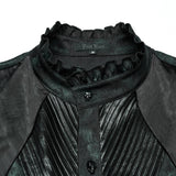 Goth mystery pleated shirt