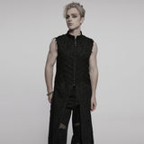 Punk structure long vest