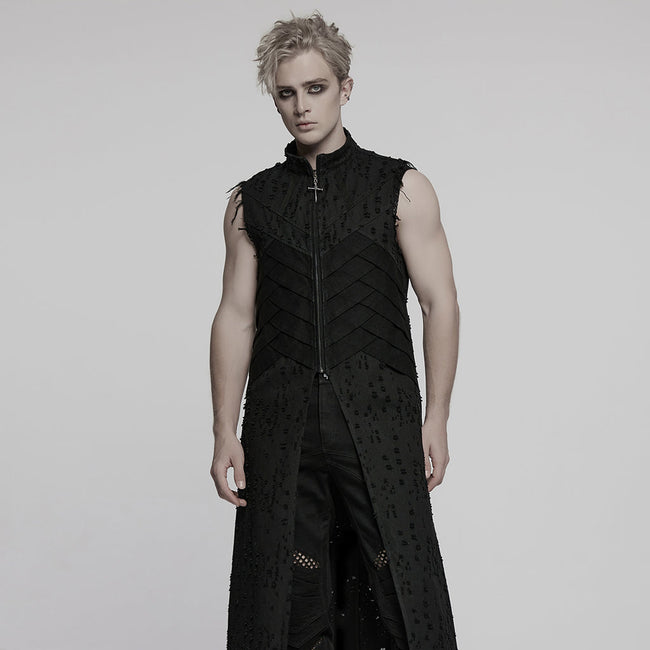Punk structure long vest