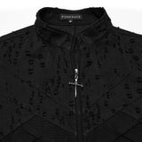 Punk structure long vest