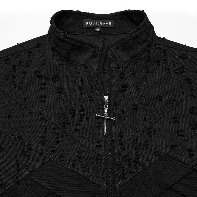 Punk structure long vest