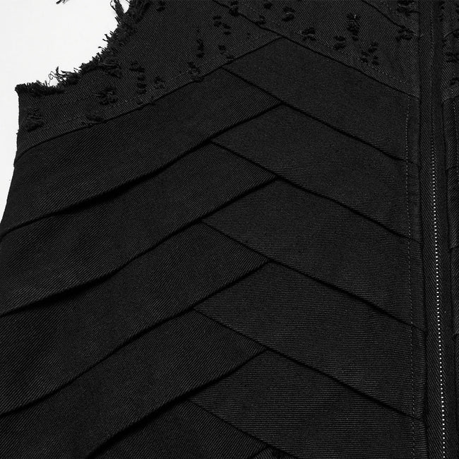 Punk structure long vest