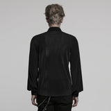 Goth striped flocking shirt