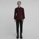 Goth striped flocking shirt