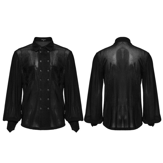 Goth striped flocking shirt