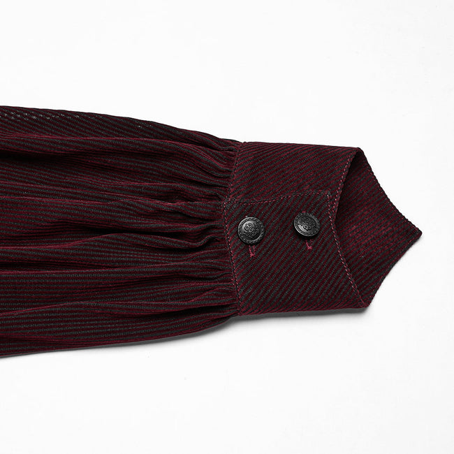 Goth striped flocking shirt