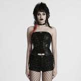 Punk drawstring tube top