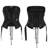 Punk drawstring tube top