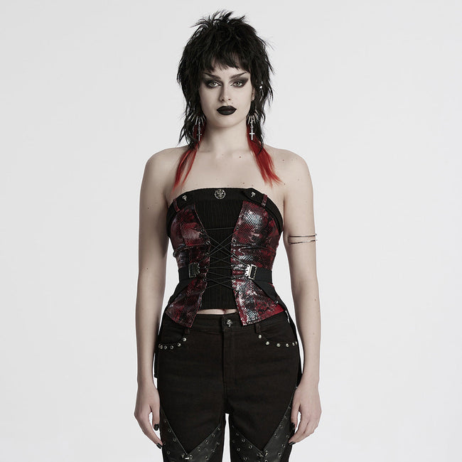 Punk drawstring tube top