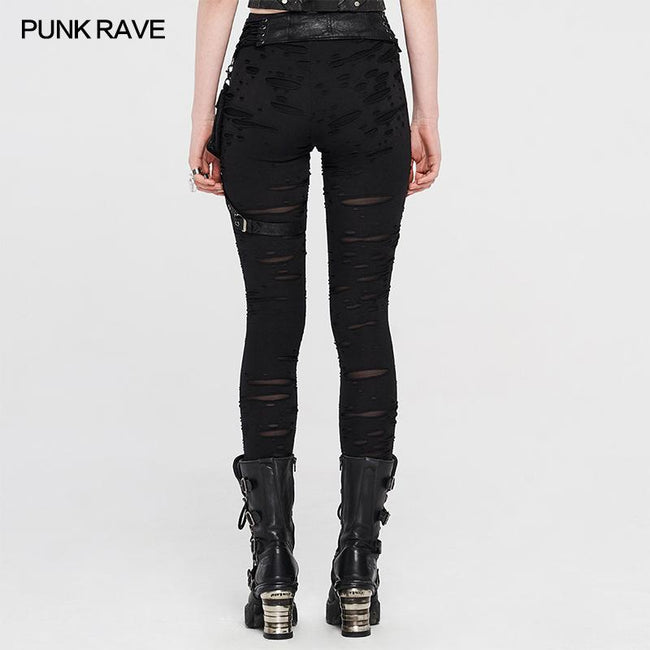 Steampunk detachable waistbag leggings