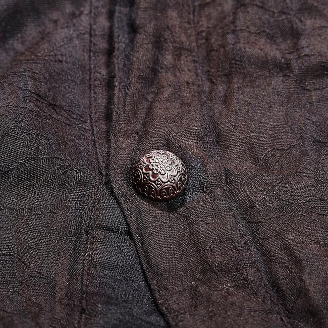 Vintage Painting Punk Shirts With A High Quality Linen Tie