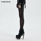 Gothic burning flower leggings