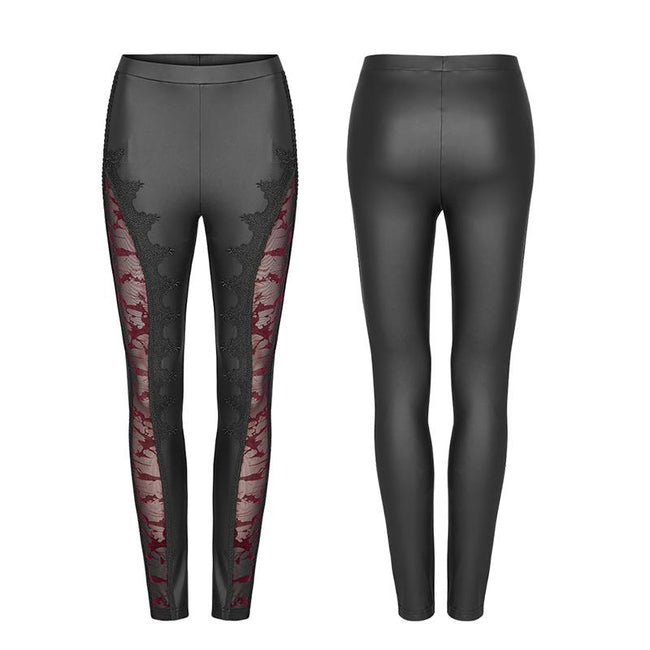 Gothic burning flower leggings