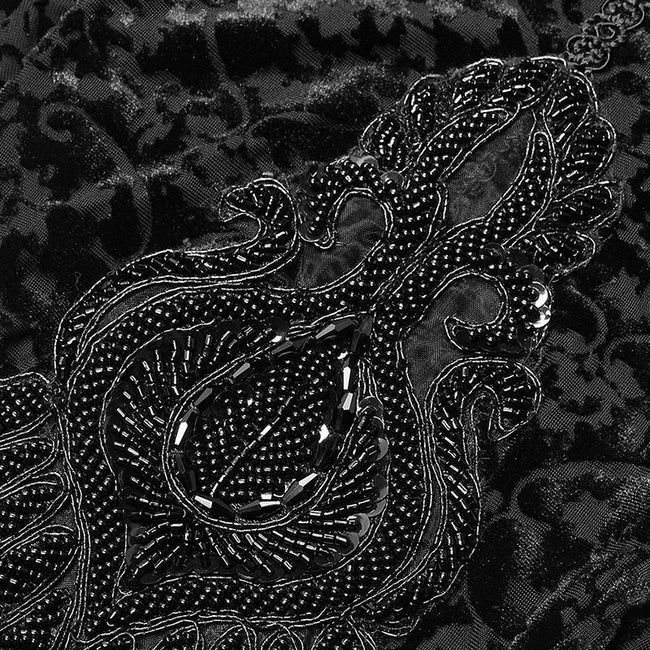 Gothic retro burn out flower leggings