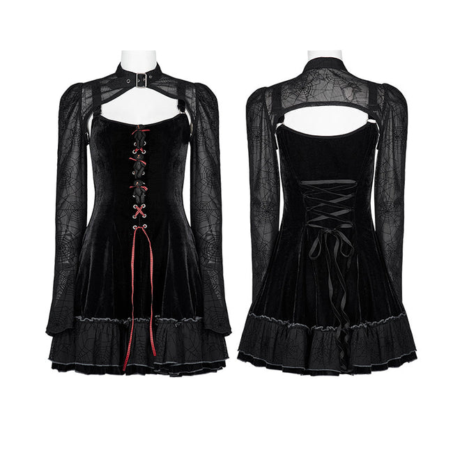 Goth two piece girls dress