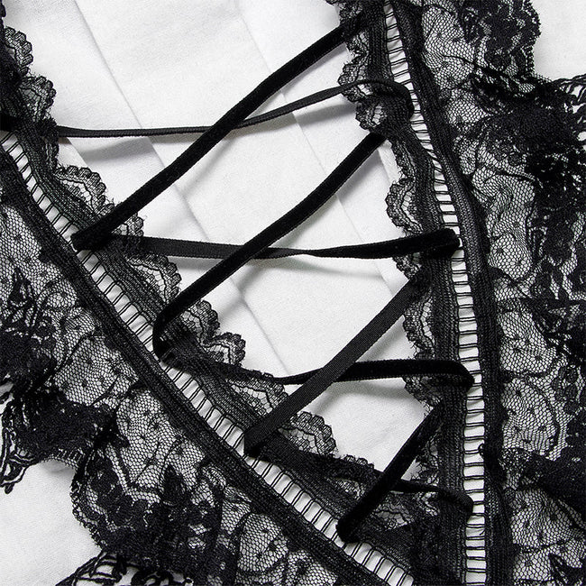 Goth Skeleton Embroidered Shirt