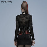 Gothic patent leather corset