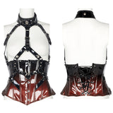Gothic patent leather corset