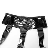Gothic patent leather corset
