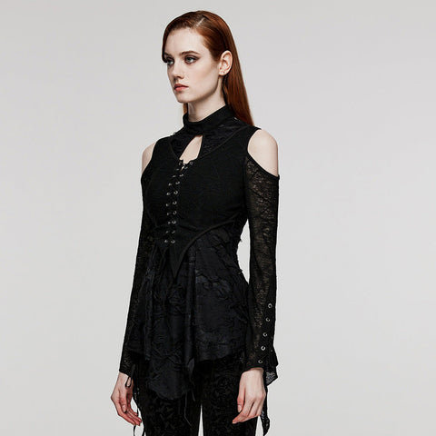 Goth Drop-Neck Daily T-Shirt