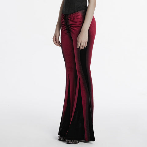 Goth gradient printed flared pants