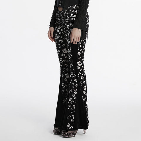 Goth skull flared Pants