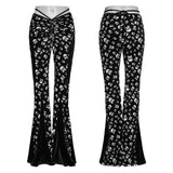 Goth skull flared Pants