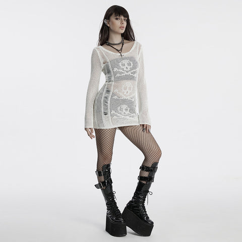 Punk Skull Knit Dress