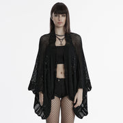 Goth hollowed out cardigan