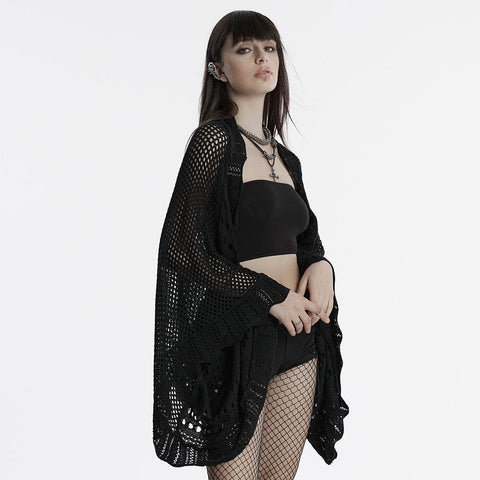 Goth hollowed out cardigan