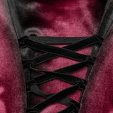 Goth gradient printed velvet dress