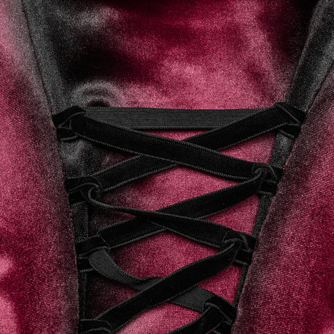 Goth gradient printed velvet dress