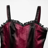Goth gradient printed velvet dress