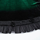Goth gradient printed velvet dress