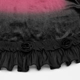 Goth gradient printed velvet dress