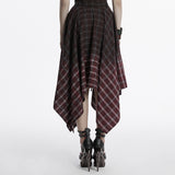 Punk vintage plaid skirt