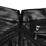 Punk personalized pleated leather skirt