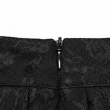 Punk patterned pleated skirt