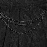 Punk patterned pleated skirt
