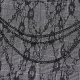 Punk patterned pleated skirt