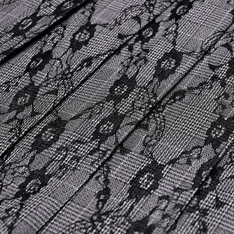 Punk patterned pleated skirt