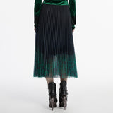 Goth Skull Print Gradient Skirt