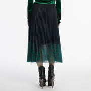 Goth Skull Print Gradient Skirt