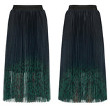 Goth Skull Print Gradient Skirt