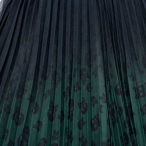 Goth Skull Print Gradient Skirt