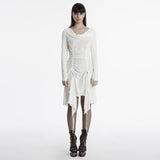 Punk swing collar dress