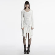 Punk swing collar dress