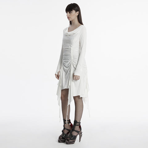Punk swing collar dress