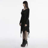 Punk swing collar dress
